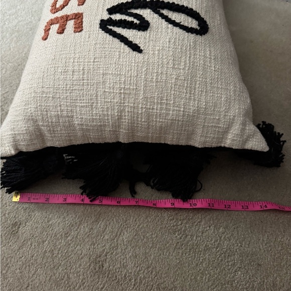 Embroidered ‘Witch Please’ Halloween Pillow with Tassels - Picture 9 of 11